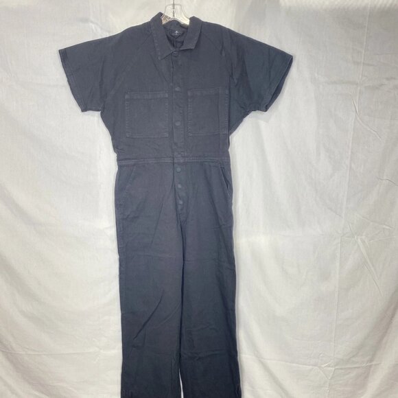 Thrills Women's Carpenter Coverall Size 8 | Short Sleeve Utility Jumpsuit – Dark - Picture 1 of 8